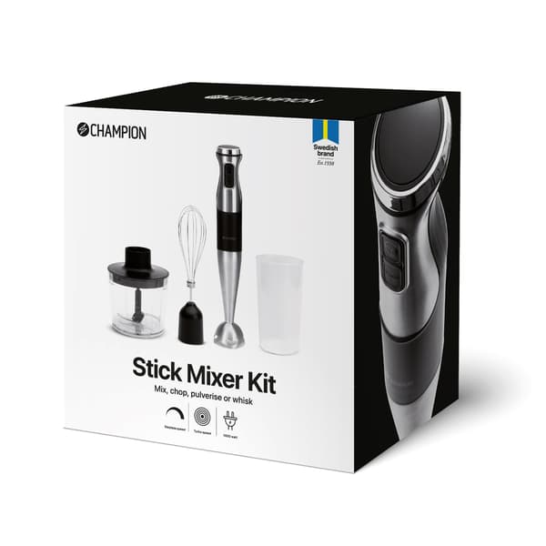 Standmixer 1000W Rustfrit Stål/Sort