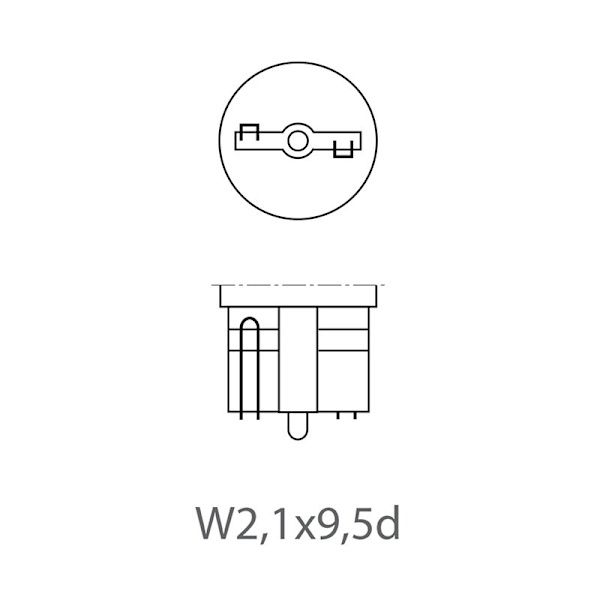 Auton polttimo 12V 3W T10 W2.1x9.5d per kappale