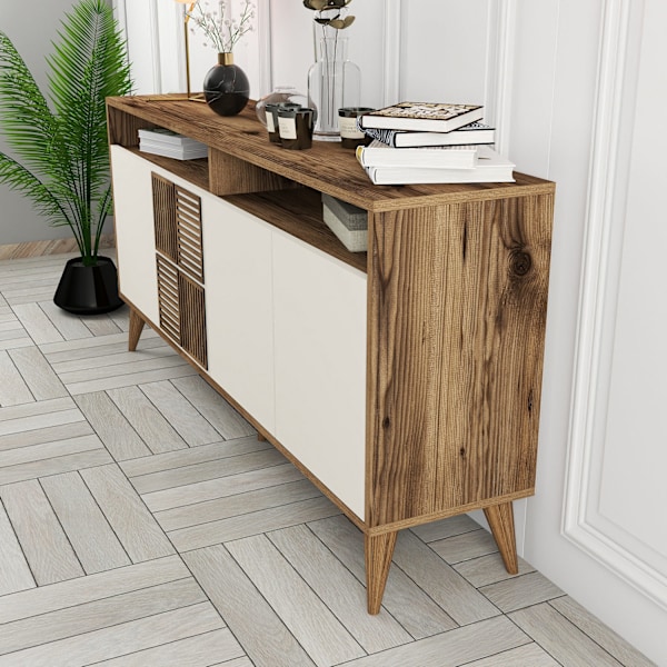 Console Milan 160 - Valnöt, Grädde