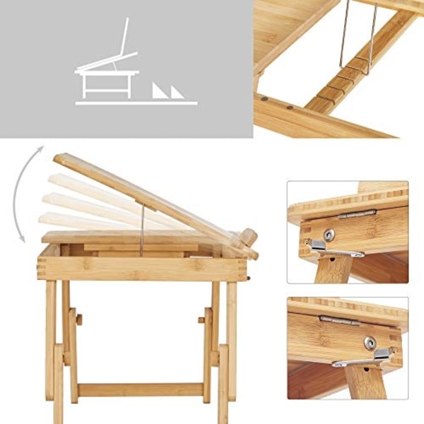 Justerbart Bamboo Lap Desk for komfortabel WFH-opsætning