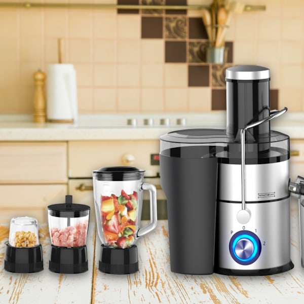 Royalty Line RL-PJ19003: 4-i-1 juicer, blender, hakker og kværn