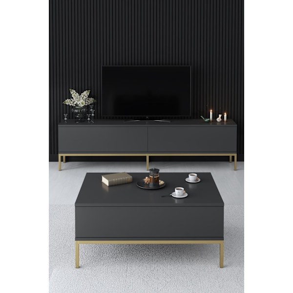 Soffbord Lord - antracit, guld