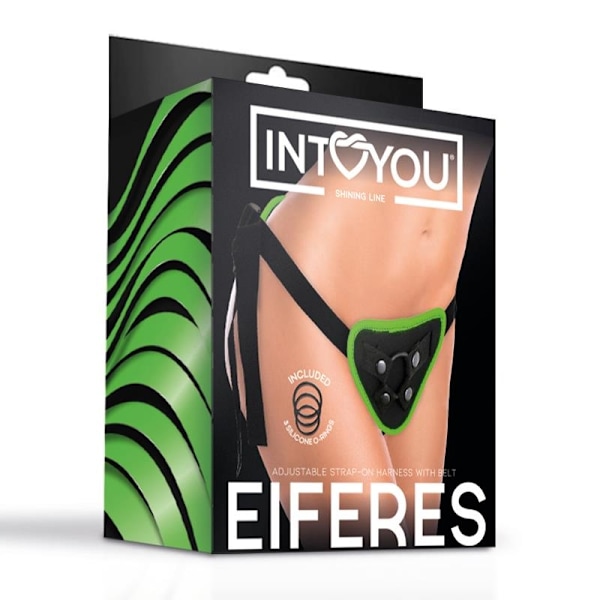 Eiferes Glow in the Dark Justerbar Strap-On Sele Corset Style