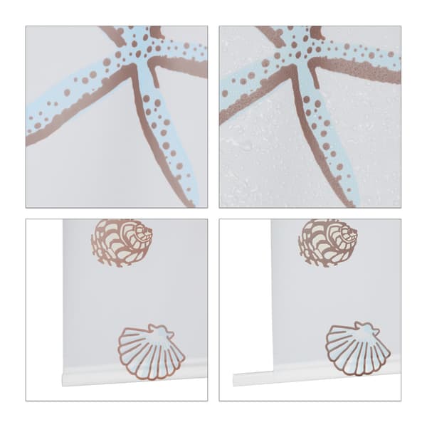 Duschrullgardin, Ocean Print, Vattenavvisande