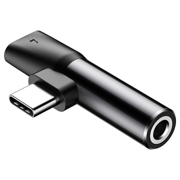 Audio Converter L41 adapter fra USB-C til USB-C port + Jack 3,5 mm sort