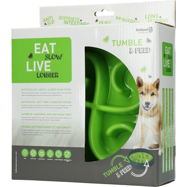 Ät Långsamt Lev Längre Tumble Feeder Grå