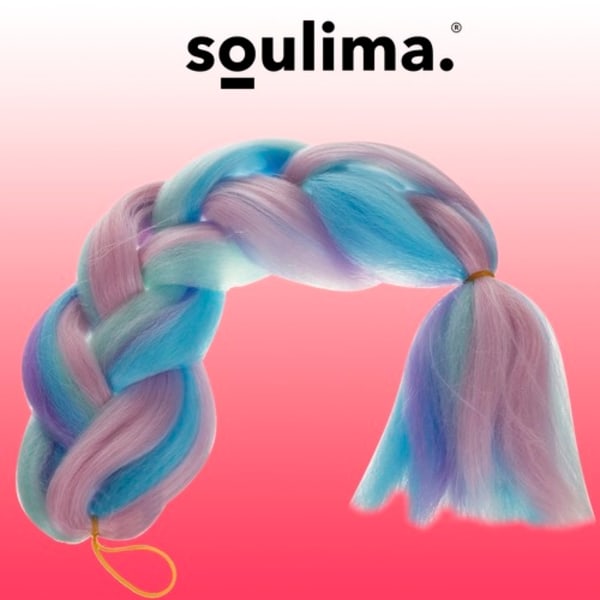 Syntet hår ombre blue/fiol Soulima 21366