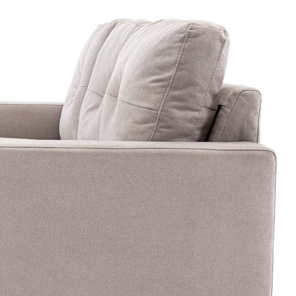 Hjørnesofa L-formet hjørnesofa, hjørnesæt, sofasæt med chaiselong til 3 personer, stofsofa til stue, lysegrå