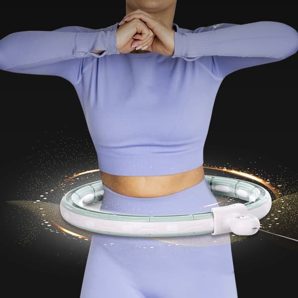 Grön magnetviktad hula-båge med disk