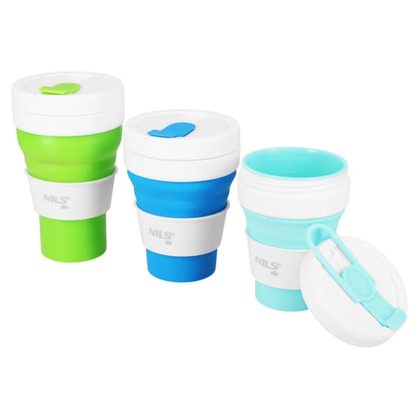 Folding Cup i silikon, 600ml, ljusgrön