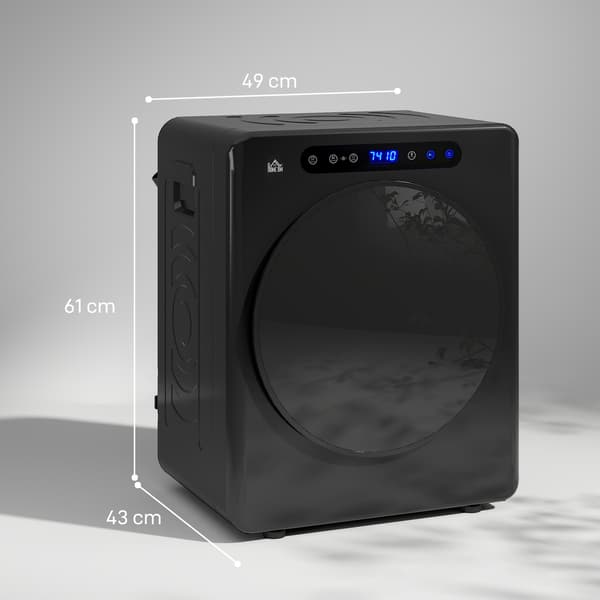 Kompakt tørretumbler, 4 kg kapacitet, 6 programmer, sort