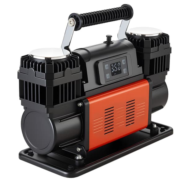 Dubbelcylindrig luftkompressor 12V 150 PSI, LCD autostopp