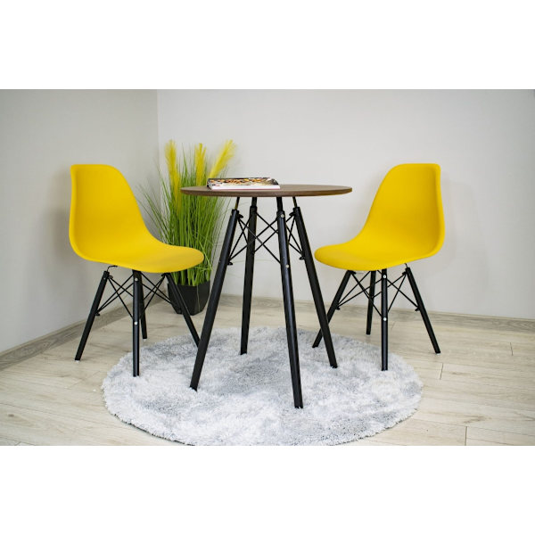 TODI sofabord, moderne skandinavisk brun rund plade, 60 cm