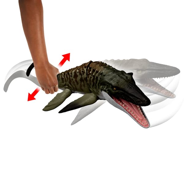 Mosasaurus-dinosauruslelu, liikkuvat leuat, 45 cm