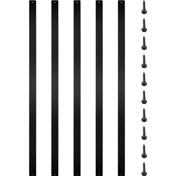 Metal dækbalustre, 76-pak 29,5 tommer aluminium sort