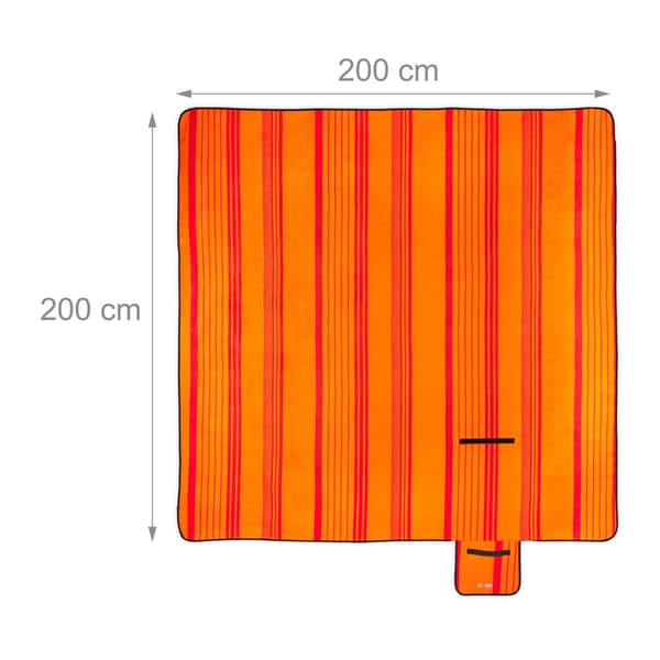 Picknickfilt 200 x 200 cm randig