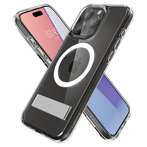Ultra Hybrid S MagSafe fodral med stativ för iPhone 15 Pro, transparent