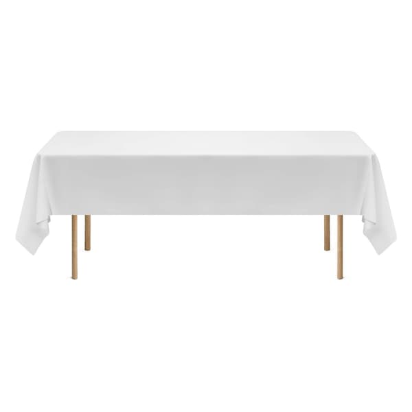 Vita rektangulära dukar, 10-pack 60 x 102 tum