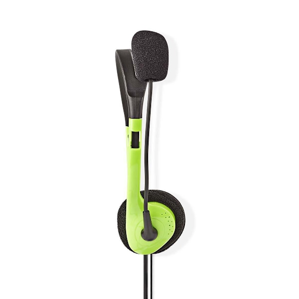 PC-headset | On-Ear | Stereo | 2x 3.5 mm | Fold-Away Mikrofon | Grøn