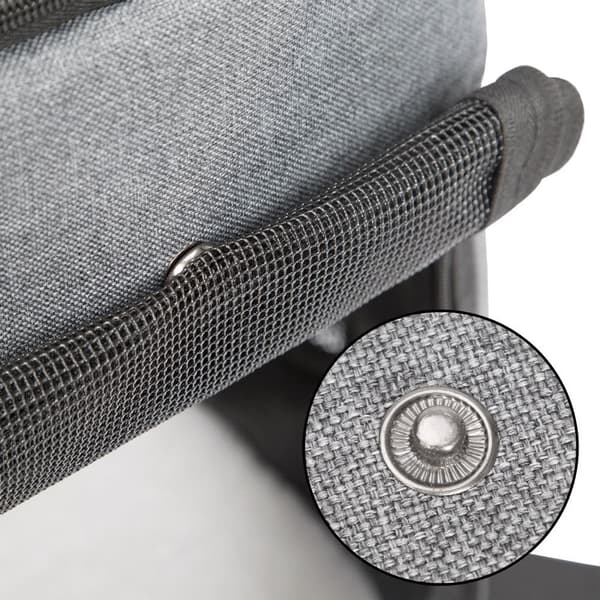 Rygsæk til kæledyr, grå, op til 20 kg, åndbart design