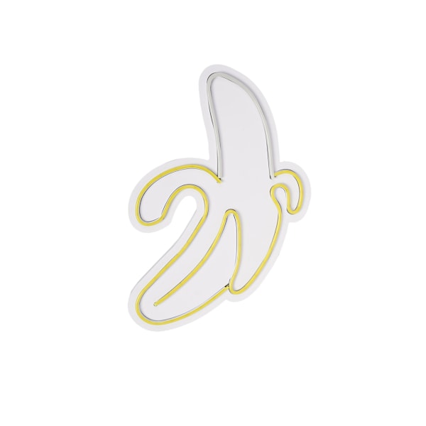 Dekorativ Plast Led Belysning Banan - Gul Hvid