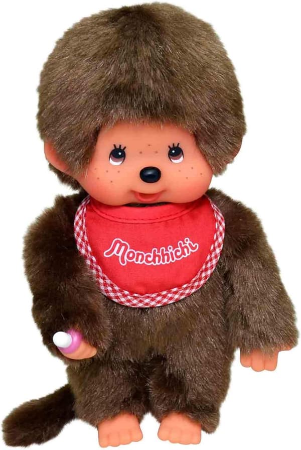 Monchhichi-pehmonukke, punainen, 20 cm