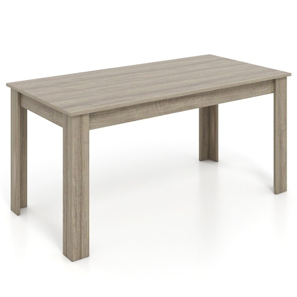 Træ spisebord 160 x 80 cm stort bord rektangulært køkkenbord spisebord natur