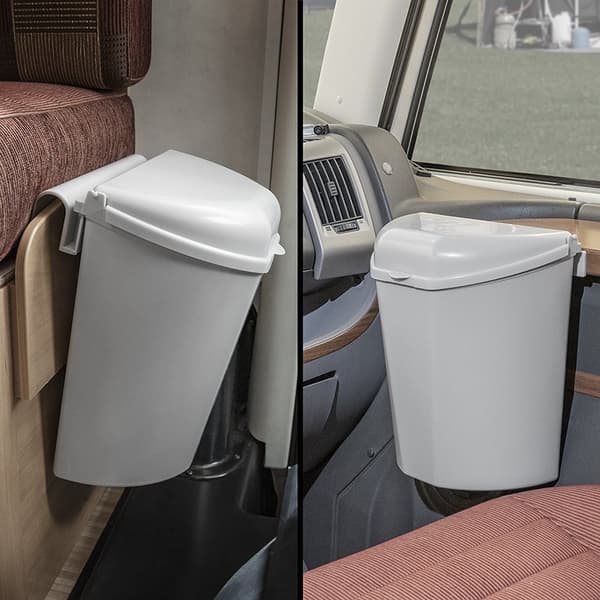 Affaldsspand med låg til campingvogn/autocamper