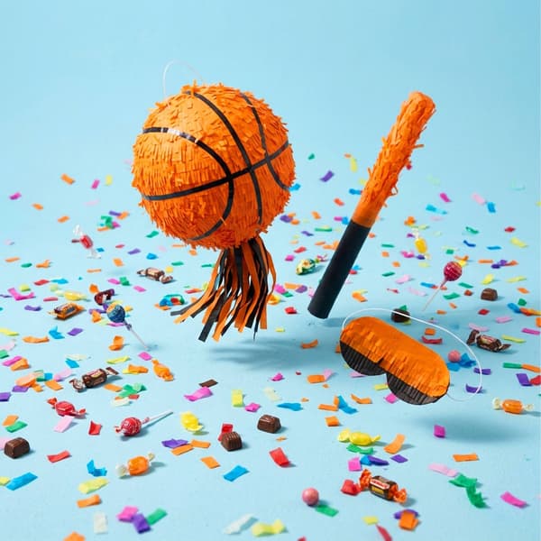 Basketbollspinatatset med klubba och mask, 25 cm