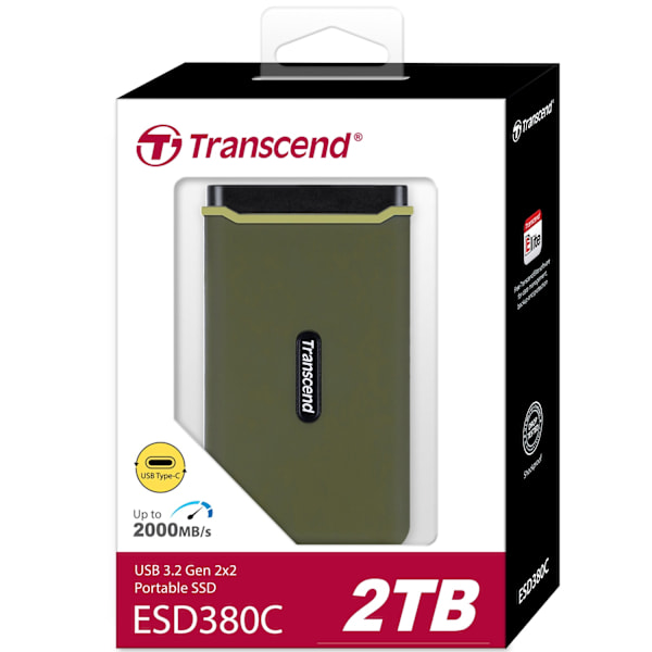 Kannettava SSD ESD380C USB-C 2TB (R/W 2000 Mt/s)