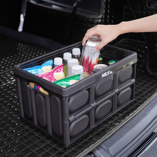 Fällbar campinglåda med lock, 20L, 2-i-1