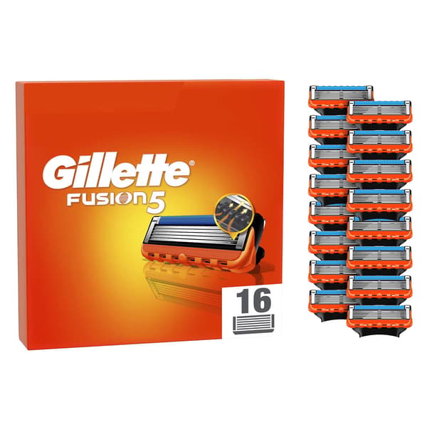 Rakblad Fusion5, 16-pack, 5 vassa blad, smörjremsa
