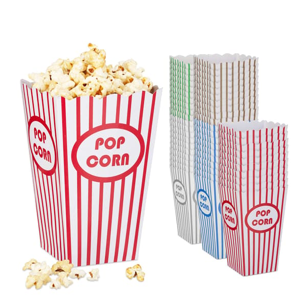 Popcornpåsar, 50 st, 5 färger