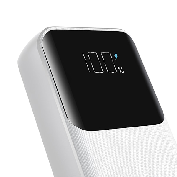 Minivirtalähde 10000mAh sisäänrakennetuilla kaapeleilla JR-PBC06 30W valkoinen