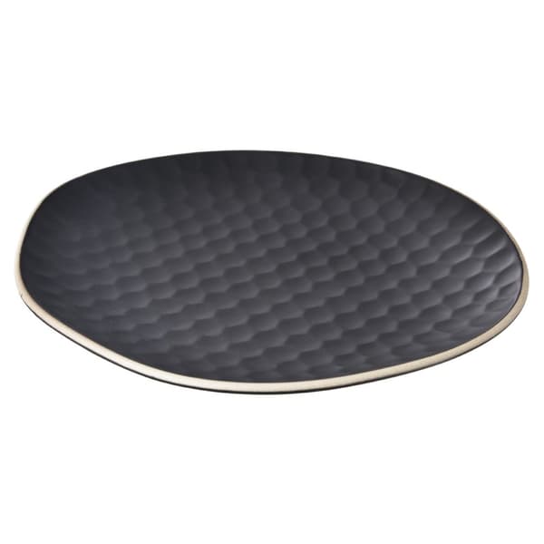Keramisk desserttallerken sort TEA TIME 16,5x15 cm