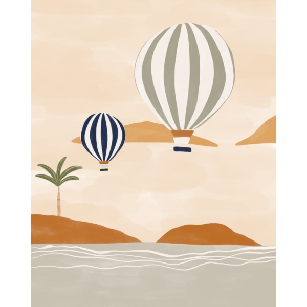 Airballoons In Dessert - 50x70 cm