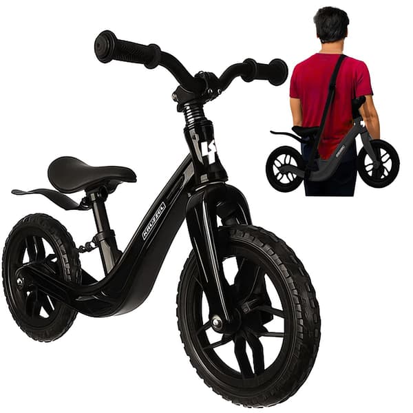 Sort balancecykel til børn – let, holdbar