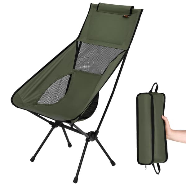 Foldestol, Ultra Light, Khaki, Bærbar