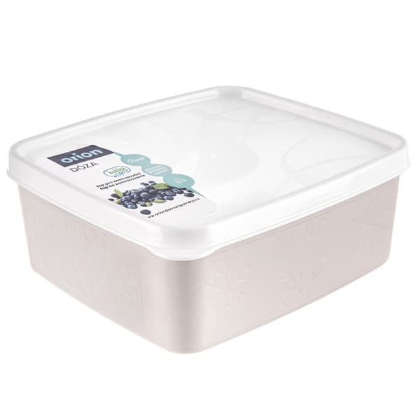 Matbehållare med lock, Beige, 650 ml