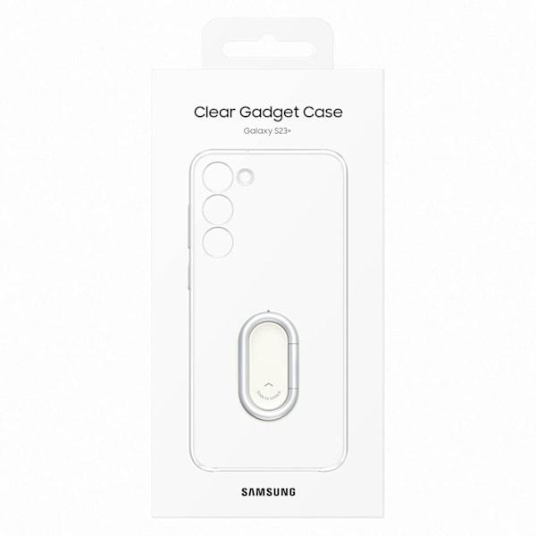 Samsung Galaxy S23+ kirkas Gadget-kotelo, kansi jalustalla