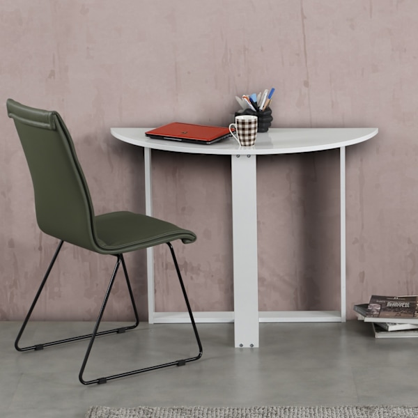 Study Desk Middle - Kiiltävä valkoinen