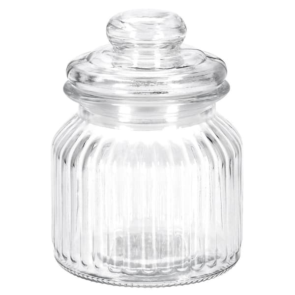 Glasbehållare med lock, 650 ml