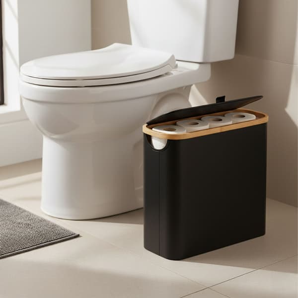Toiletpapirholder, stof, plads til 12 ruller