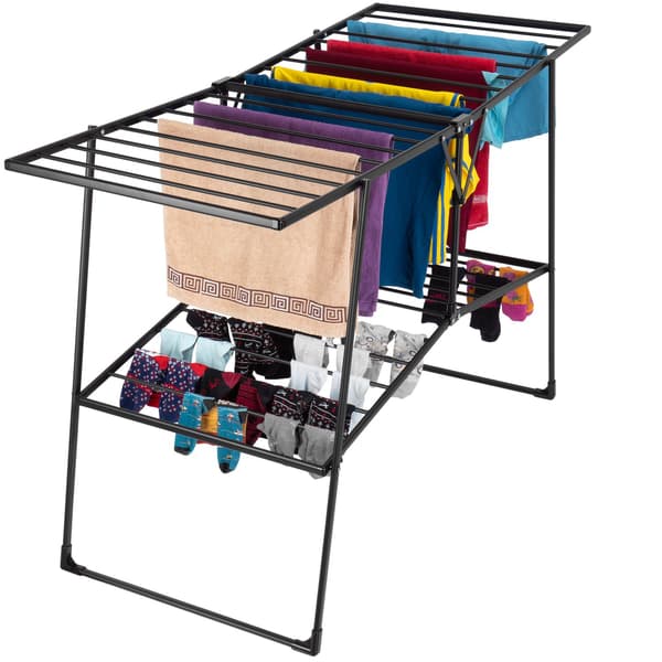 To-lags foldbar tørretumbler, sort, 25 m tørreplads