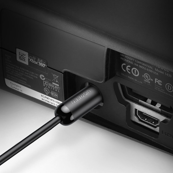 Kabel optisk lydkabel digital optisk fiber Toslink SPDIF 1,5m grå