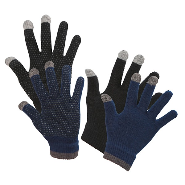 Ridehandske Magic Touch Sort 1size4all