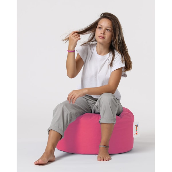 Garden Pouffe Pyöreä Pouf - Vaaleanpunainen