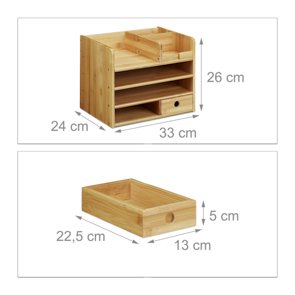 Skrivbordsförvaring bambu