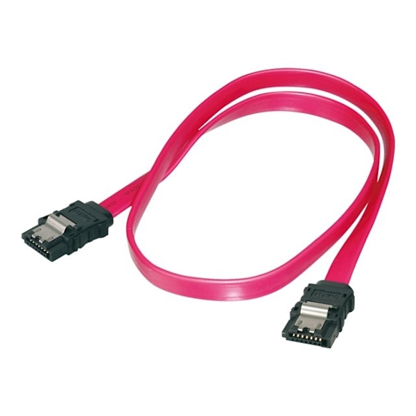 SATA-kabel - Serial ATA 150/300/600 - SATA till SATA - 30 cm - sprintlåsning, formpressad