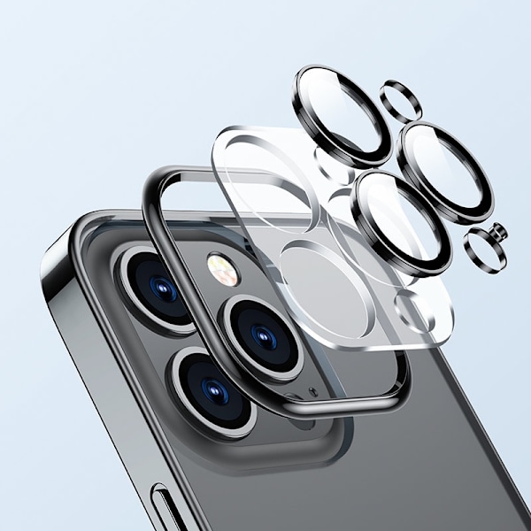 Fodral gelfodral för iPhone 14 skal med metallram 14Q svart